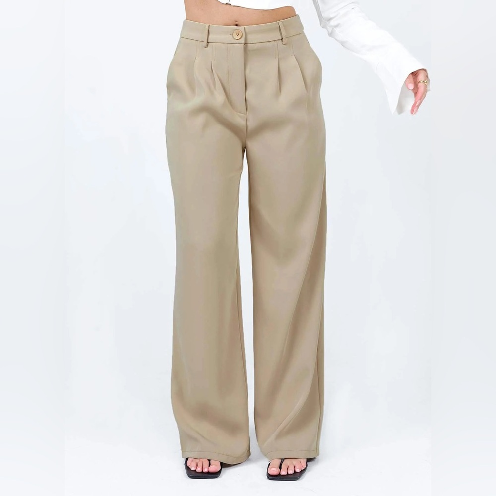 NWT New Princess Polly Archer Pants Trousers Tan Taupe